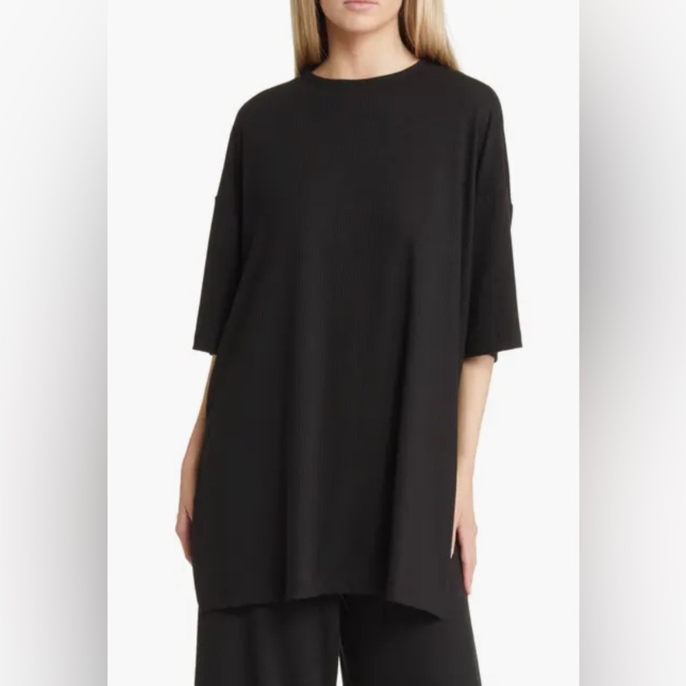 Dressed in LALA Black Tunic Top